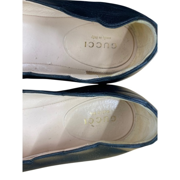 Gucci Black Leather Loafers Classic Flats - Picture 8 of 9